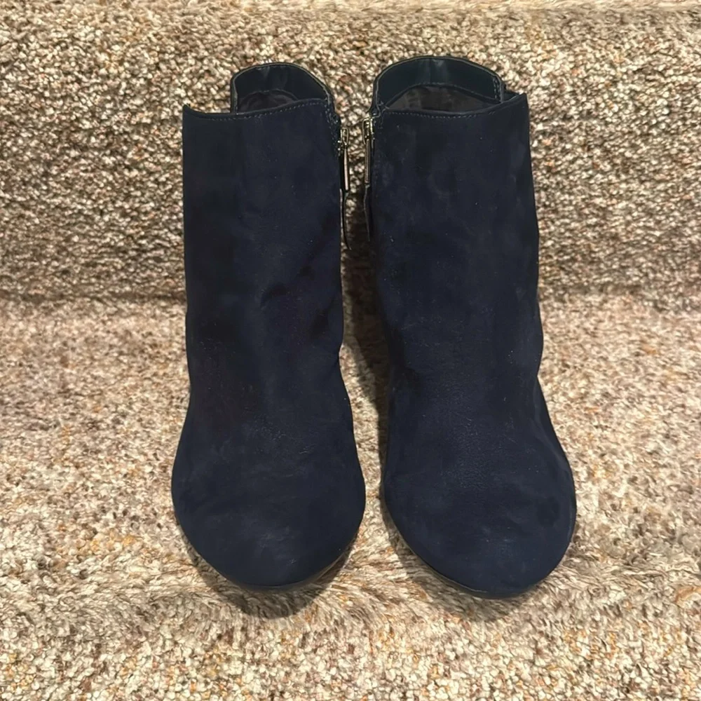 Sam & Libby Navy Ankle Booties with Buckle - Picture 2 of 6